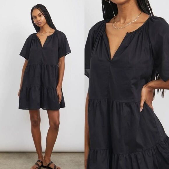 Rails Dresses & Skirts - RAILS Clarissa True Black Tiered V neck mini sundress
